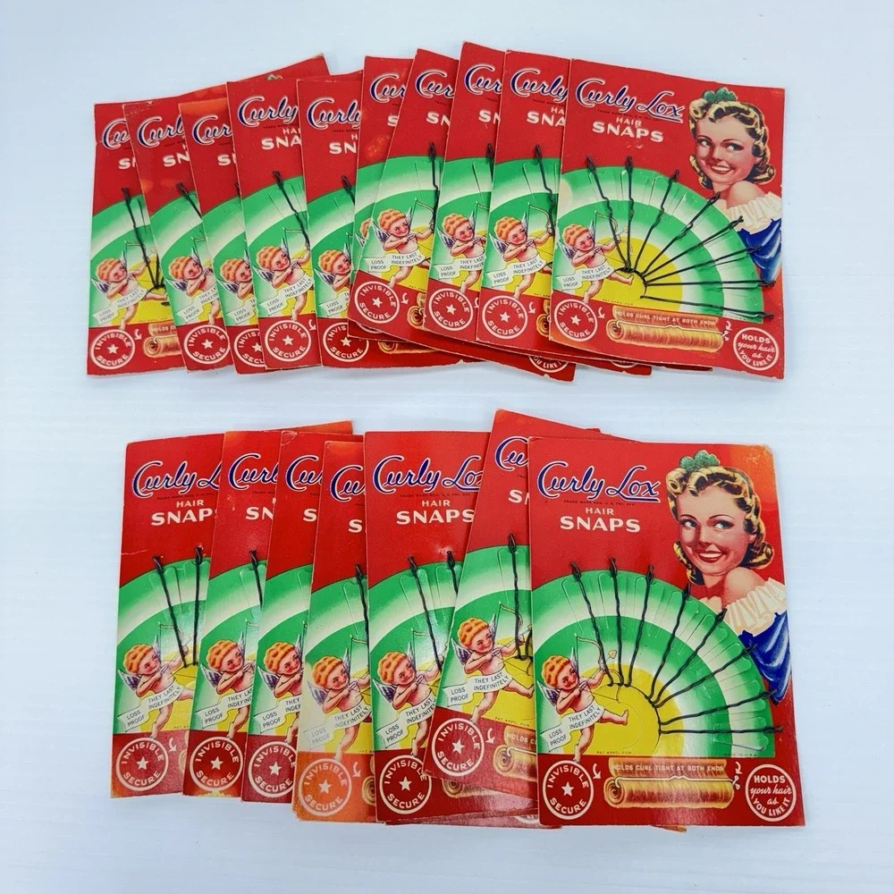 17 Packs Curly Lox Hair Snaps Vintage Accessories Invisible Secure Decor Prop